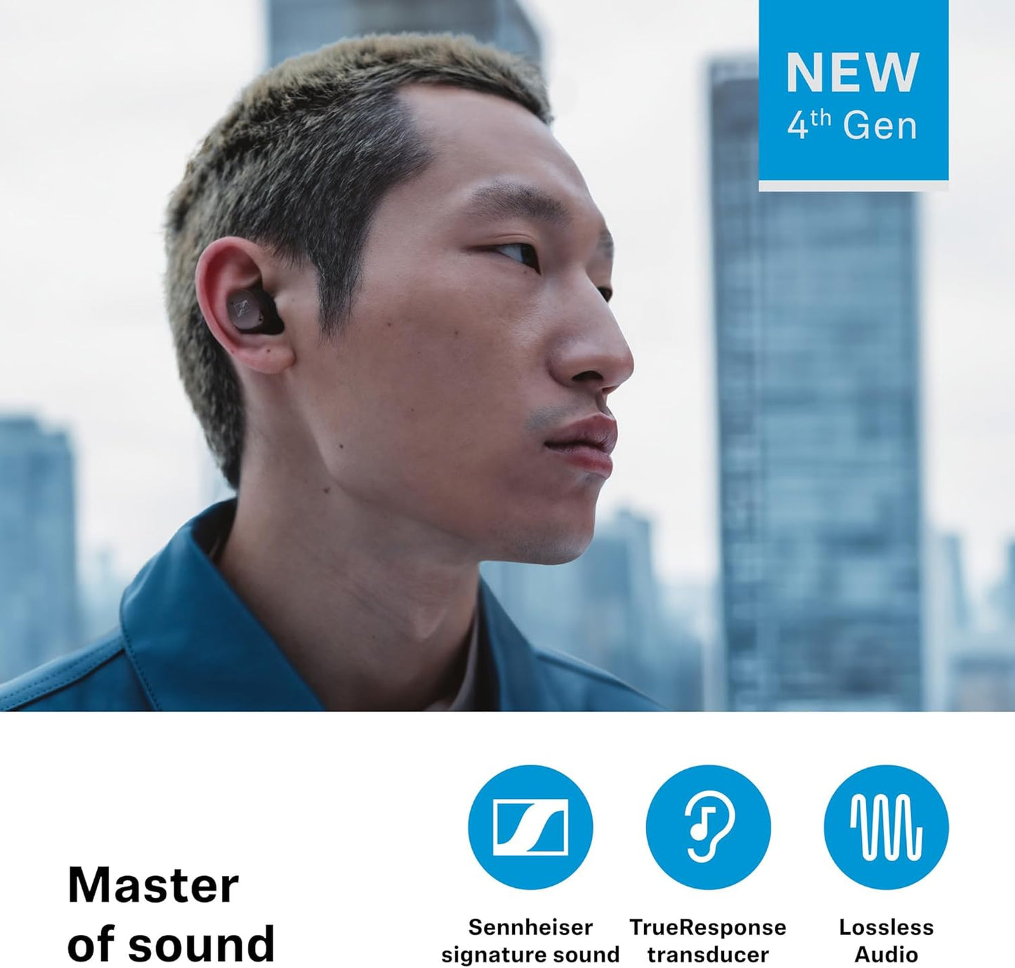 Sennheiser Momentum True Wireless 4 Smart Earbuds, 30H Battery - Black Graphite (Like New)