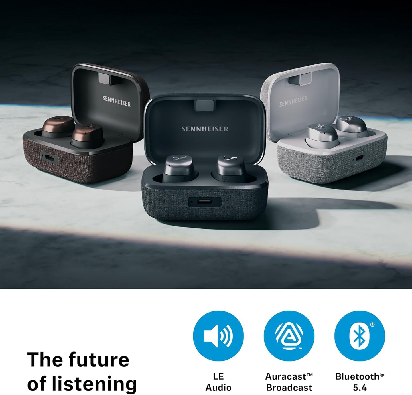 Sennheiser Momentum True Wireless 4 Smart Earbuds, 30H Battery - Black Graphite (Like New)