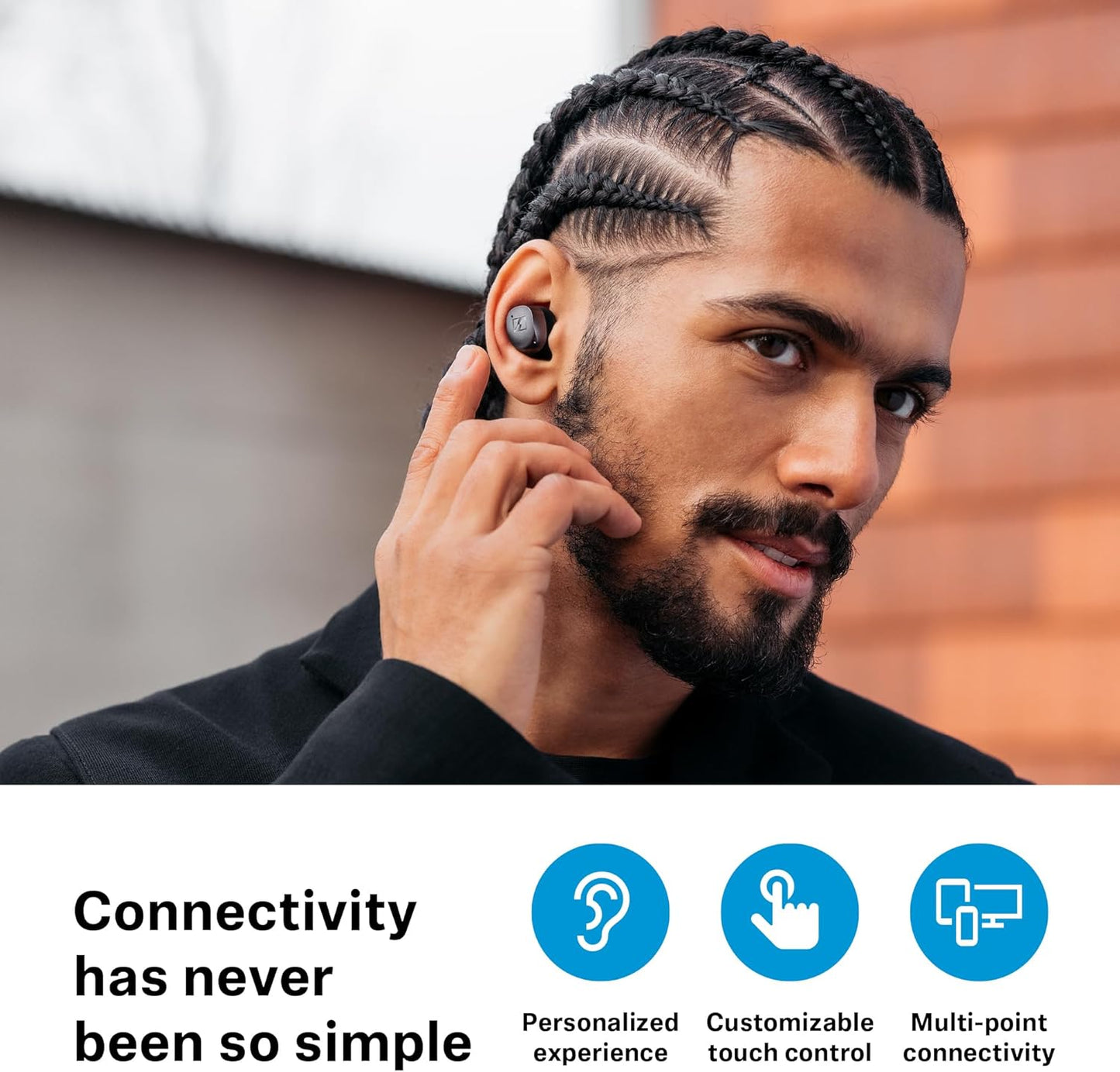 Sennheiser Momentum True Wireless 4 Smart Earbuds, 30H Battery - Black Graphite (Like New)