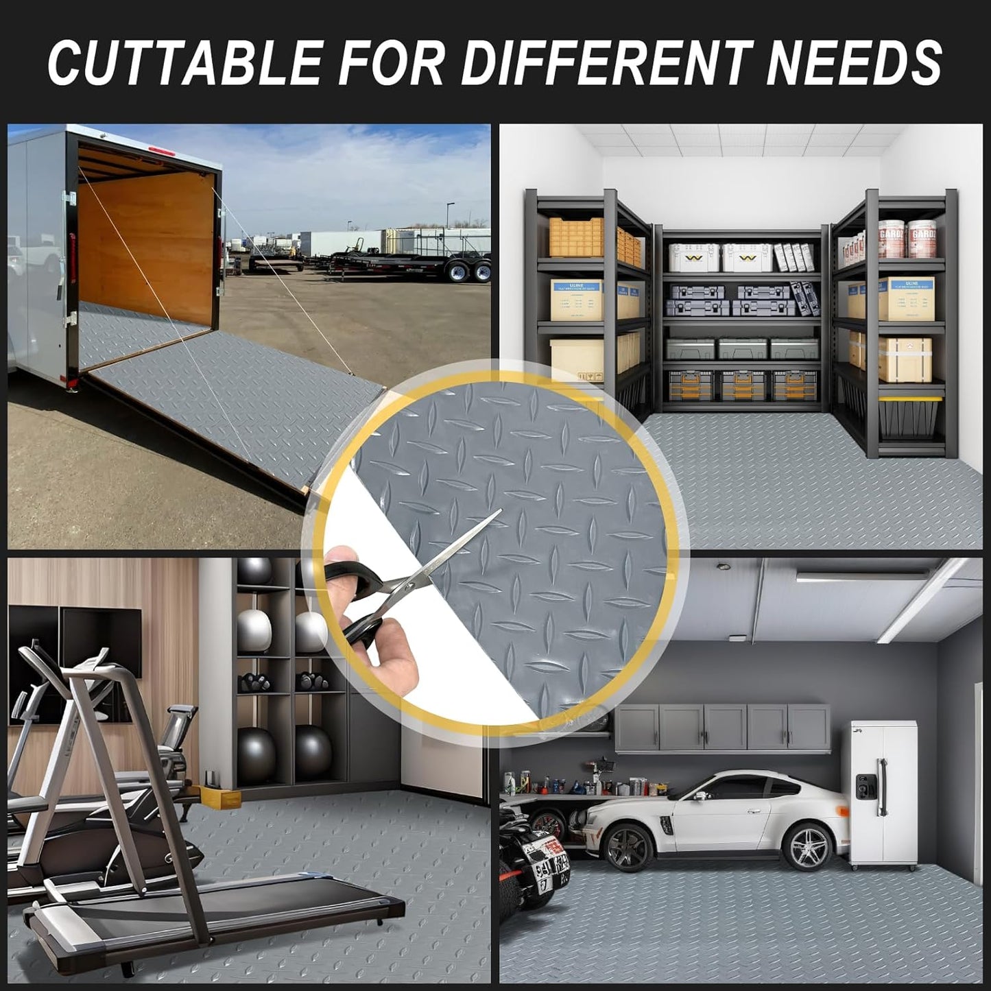 Grandroad auto HTX1 Non-Slip Floor Mat for Garage/Warehouse - Abrasion Resistant (Like New)