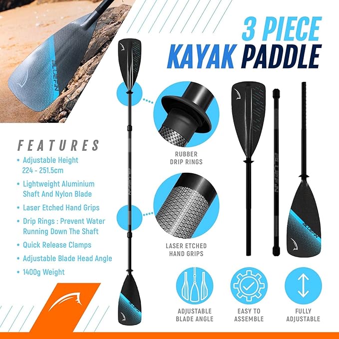 Bluefin SUP Ranger & Scout Inflatable Kayak w/ Pump, Phone Case, Backpack - Blue (Used)