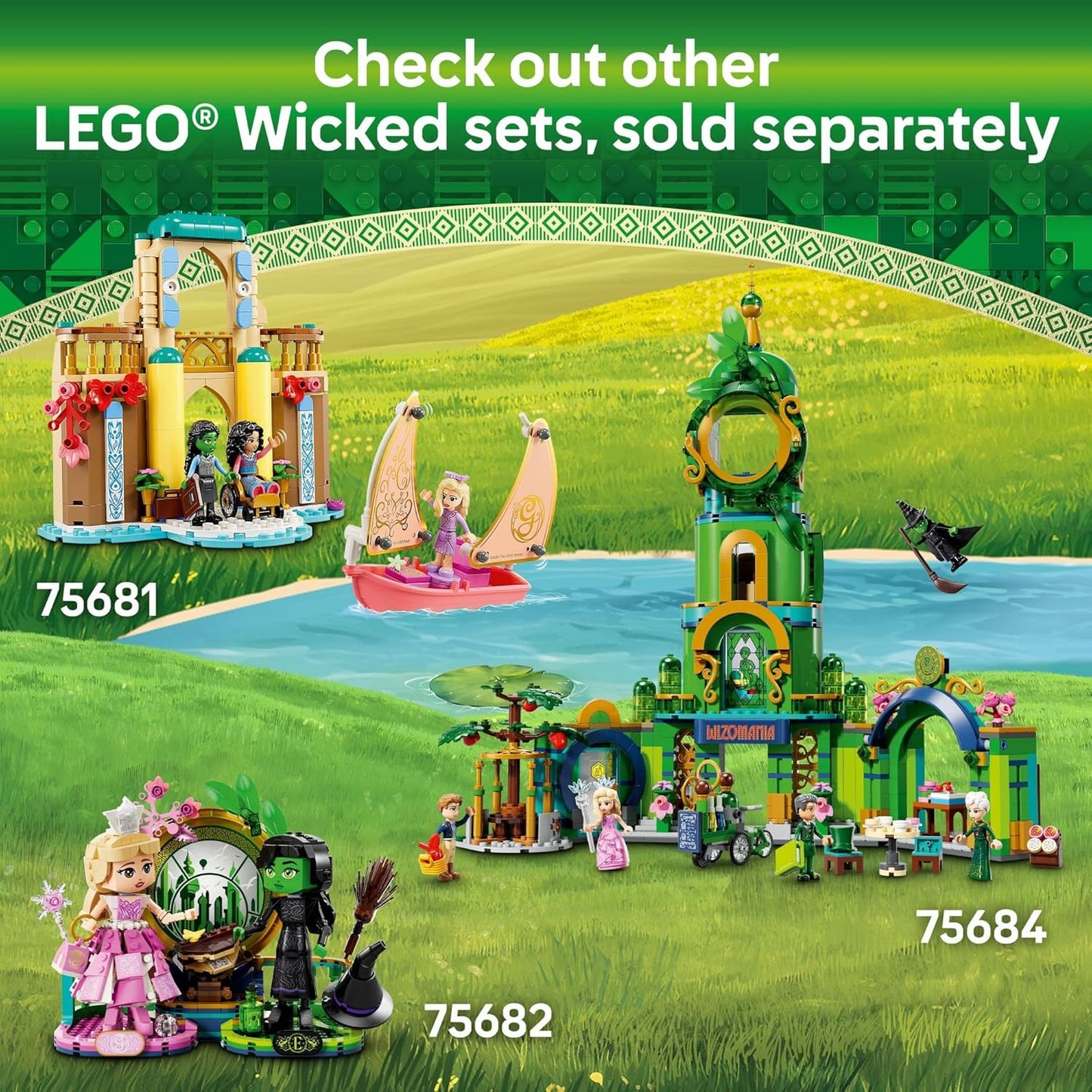 LEGO Wicked Glinda & Elphaba's Dormitory Building Toys for Girls & Boys, 740 pcs (Like New)