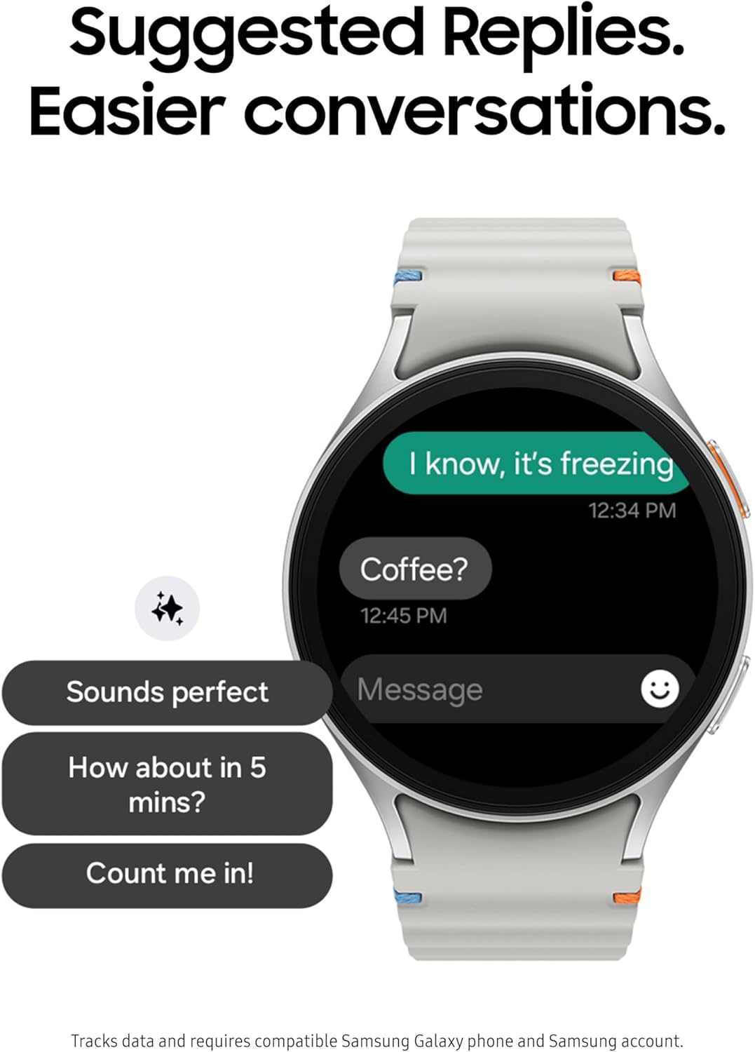 Samsung Galaxy Watch7 2GB 44mm Bluetooth Smartwatch Fits Android Devices, Silver (Used)