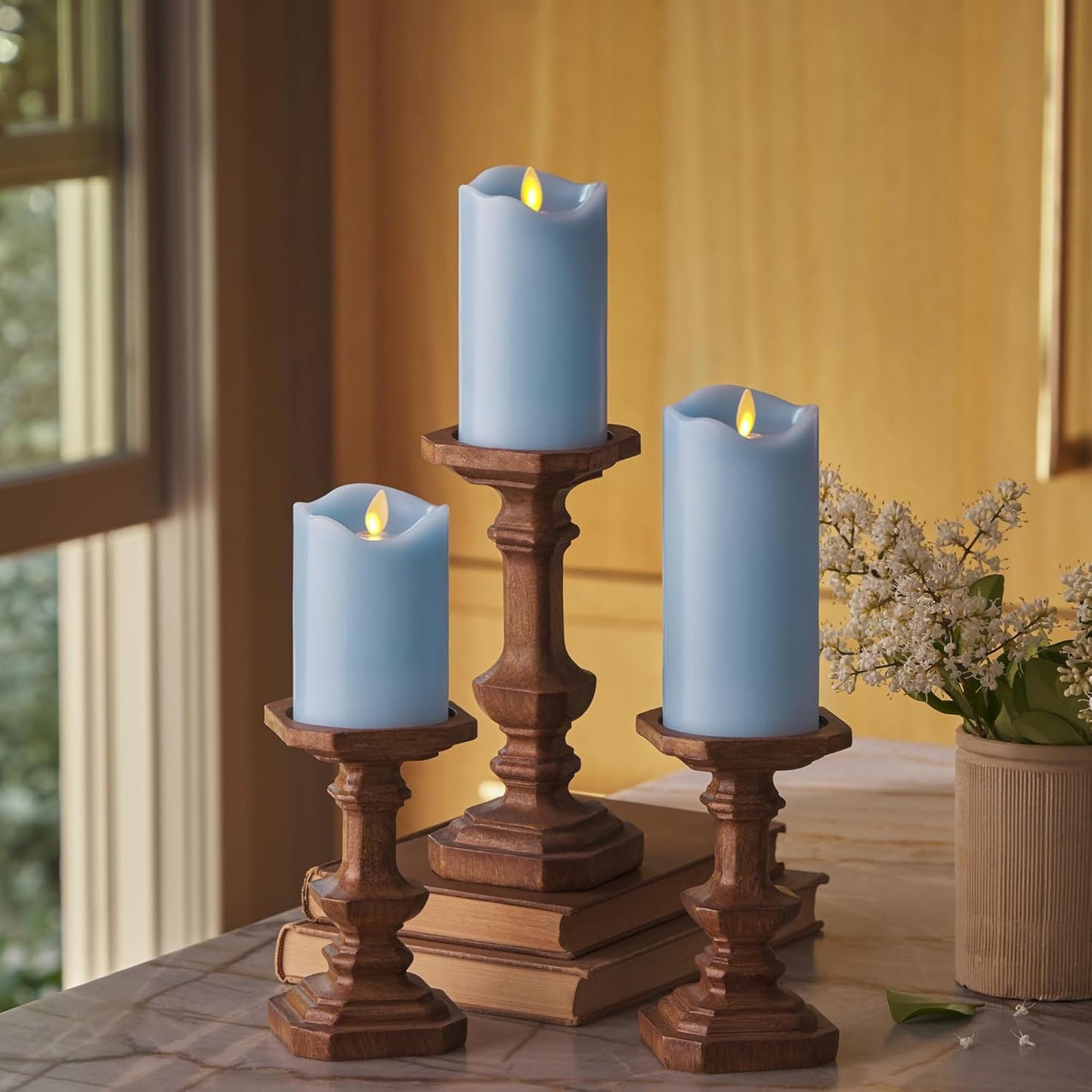 Matchless Energy Efficient Indoor Flameless LED Candle, Moving Flame - Set of 3 (Used)