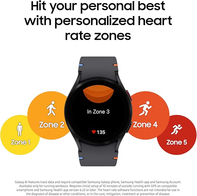 Samsung Galaxy Watch FE 40mm Bluetooth AI Smartwatch w/Fitnes Tracker, Black (Like New)