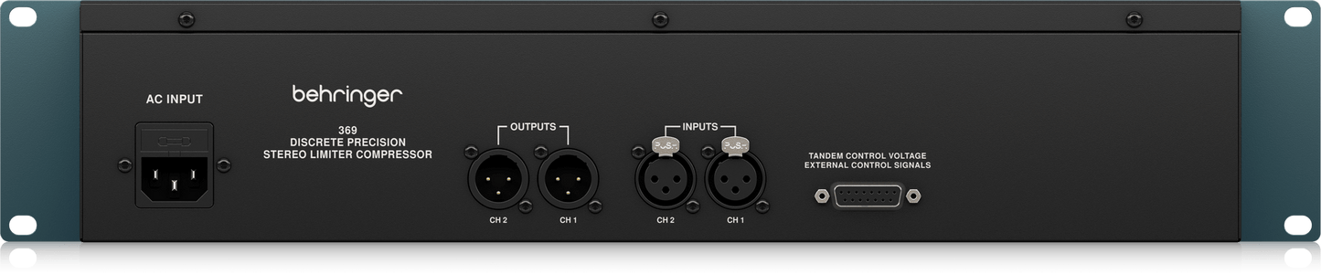 Behringer 369 Stereo Compressor Knob Control 2U Rack 15-Pin Remote 5 Ratio Modes (Like New)