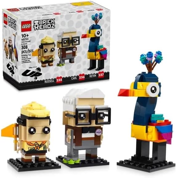 LEGO BrickHeadz 40752 Carl, Russell, Kevin Pixar Up Movie Collectible Set 308pcs (New, Damaged Retail Box)