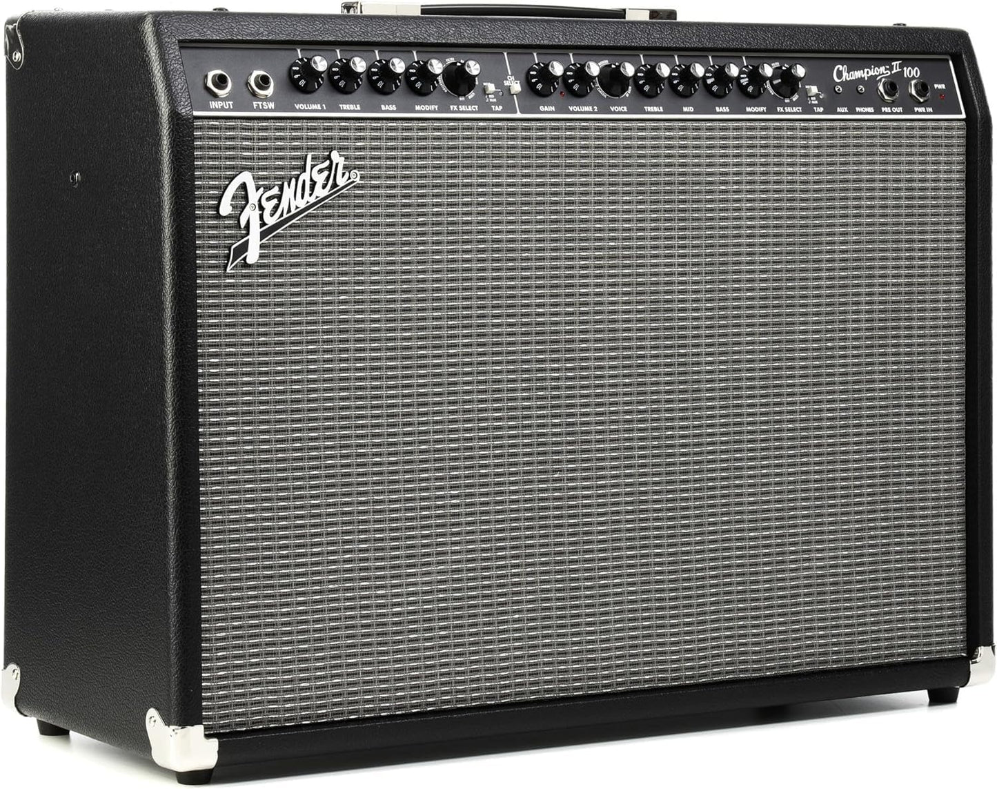 Fender Champion II Channels 100 Watts Guitar Amp, 15 Built-In Effects - Black (Like New)