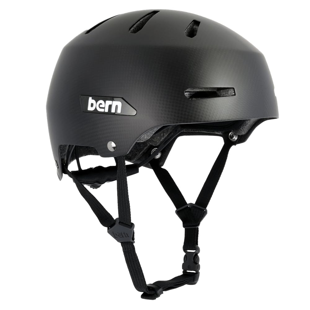 BERN Macon 2.0 Adult Multisport Helmet for Bike, Carbon Semi-Gloss Black, Medium (Like New)