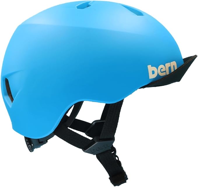 Bern Nino Kids Bike Helmet S/M Matte Blue, Flip Visor, CPSC Certified Ages 3�12 (New, Damaged Retail Box)