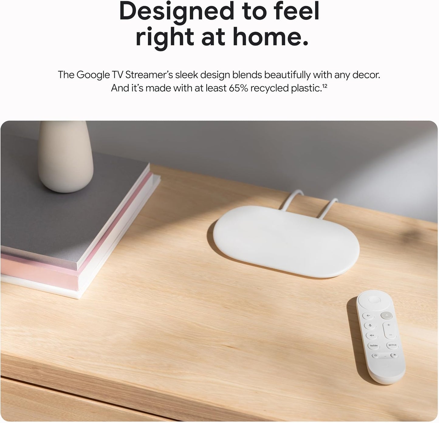 Google TV Streamer 4K Smart Home Control Voice Search Remote, 32 GB - Porcelain (Like New)