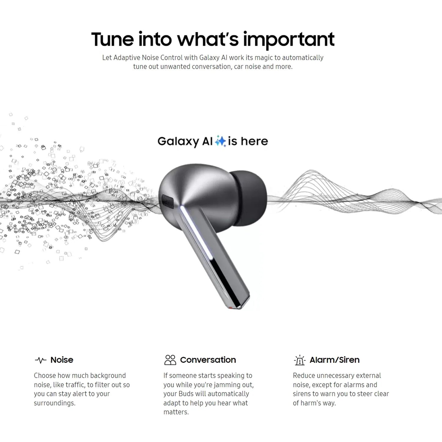 Samsung Galaxy Buds 3 Pro AI True Wireless Earbuds with Noise Cancelling, Silver (Used)