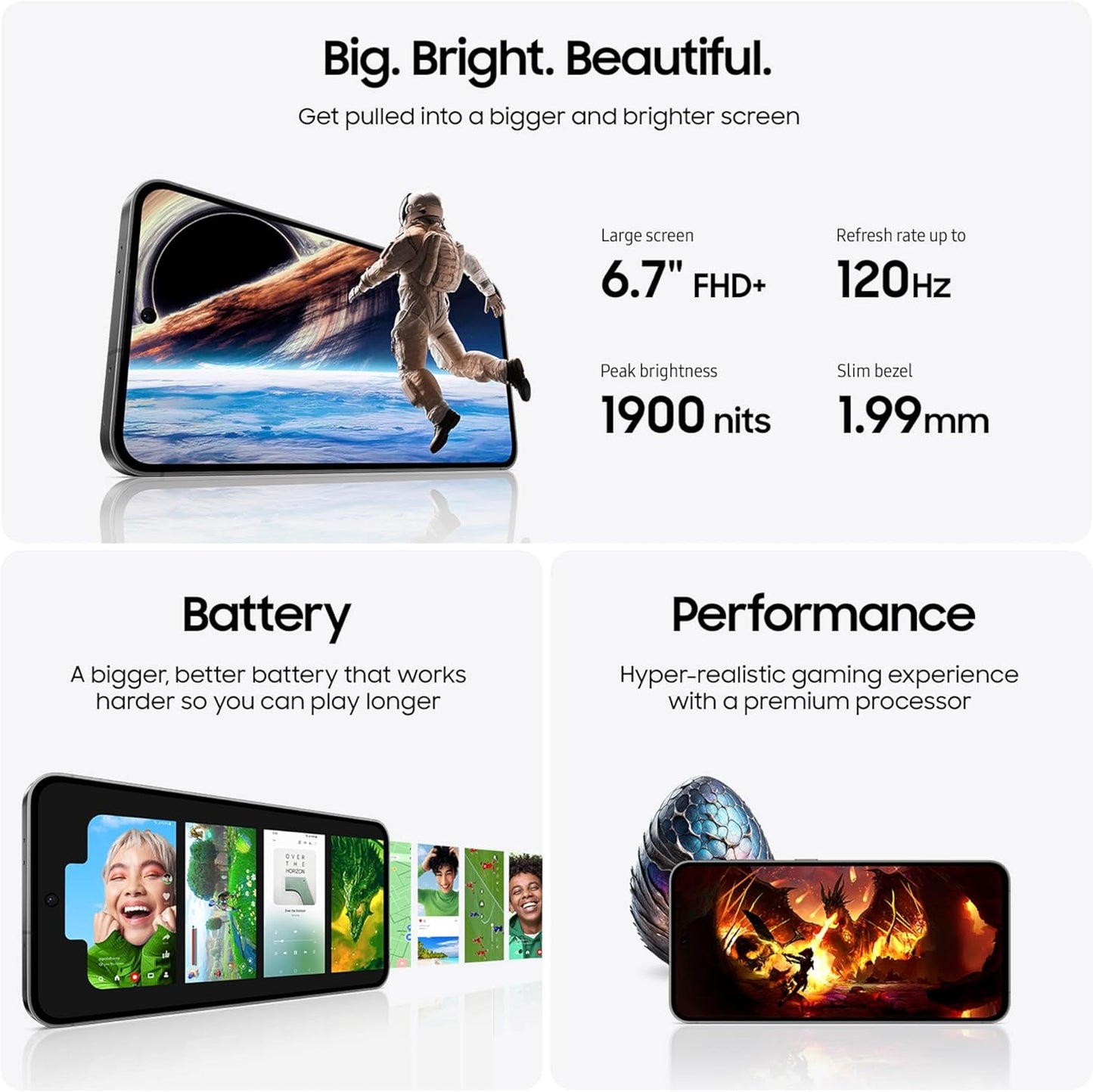 SAMSUNG Galaxy S24 FE 5G 2024 128GB+8GB 6.7" Display GPS Unlocked Smartphone (Like New)