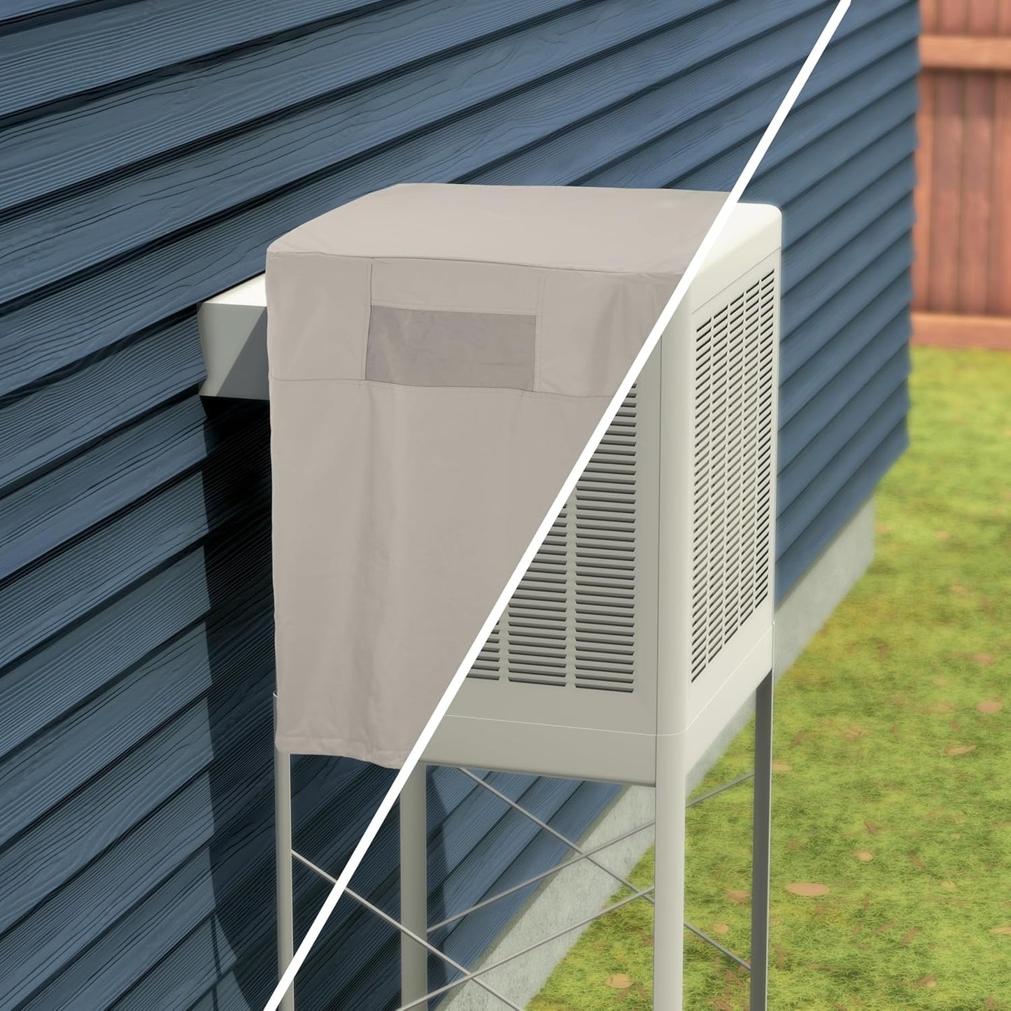 Mr. Bar-B-Q Heavy-Duty Side Draft Evaporative Cooler Cover, 34x34x36" - Beige (Like New)