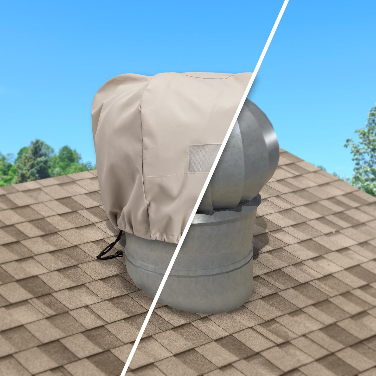 Mr. Bar-B-Q Heavy Duty 22"x21" Turbine Grill Cover for Outdoor Use, Beige Color (Like New)