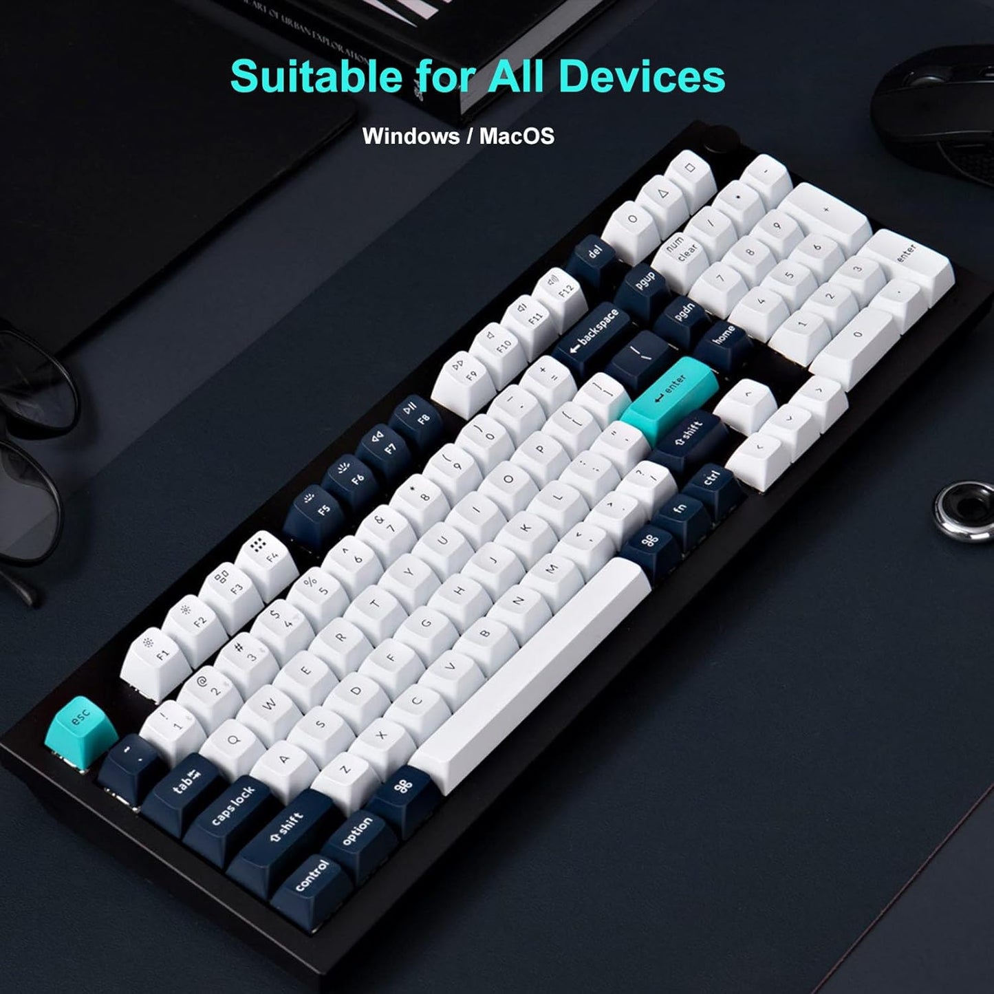 Keychron Q5 Max QMK/VIA Programmable Wireless Metal Custom Mechanical Keyboard (Used)