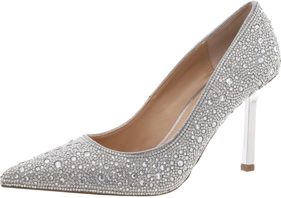 Steve Madden Pull-On Leather Classie Pump for Women, Synthetic Rubber Sole (Like New)