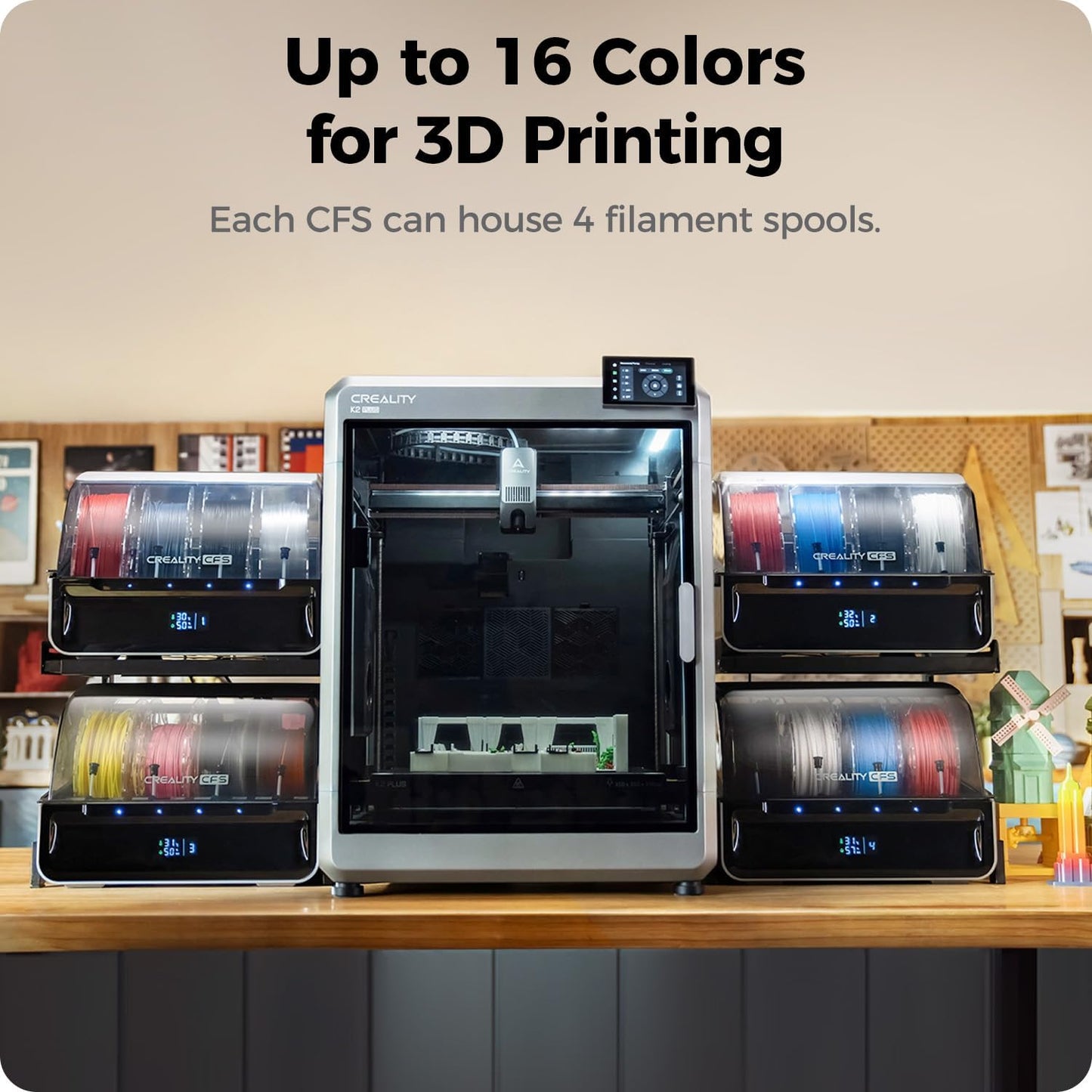 Creality CFS Automatically Filament Storage System 3D Printer, Up to 16 Colors (Used)