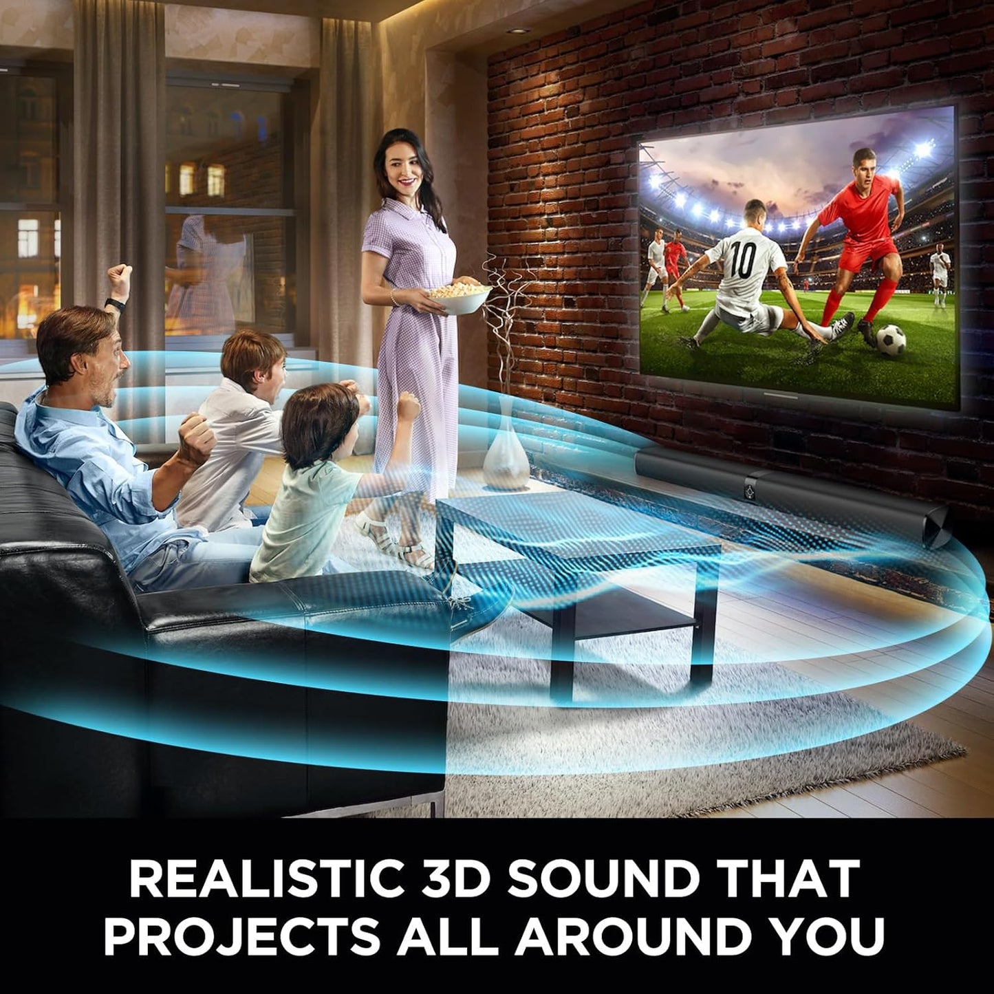 Assistrust KY-8000 2-in-1 Bluetooth Detachable Sound Bar for Smart TV/PC, Black (Used)