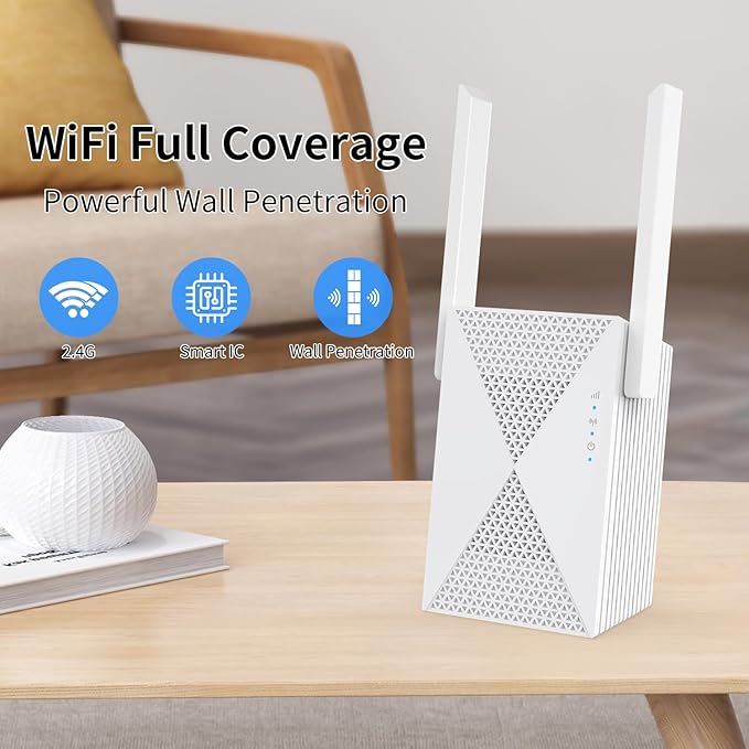 2025 Fastest WiFi Extender Signal Booster - Coverage 9999 sq. ft, 60+ Devices (Used)