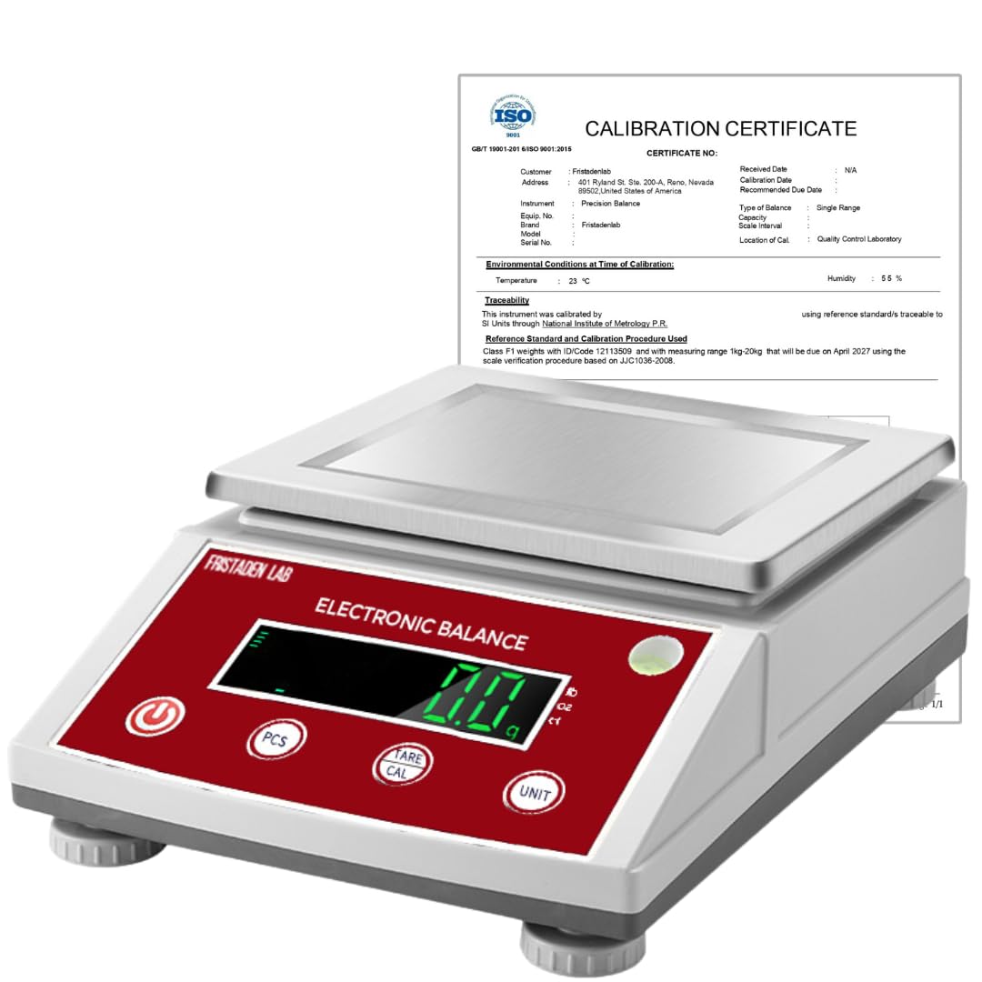 Fristaden Lab Scale Digital Precision Balance Professional Use, 3000 g x 0.01 g (Used)