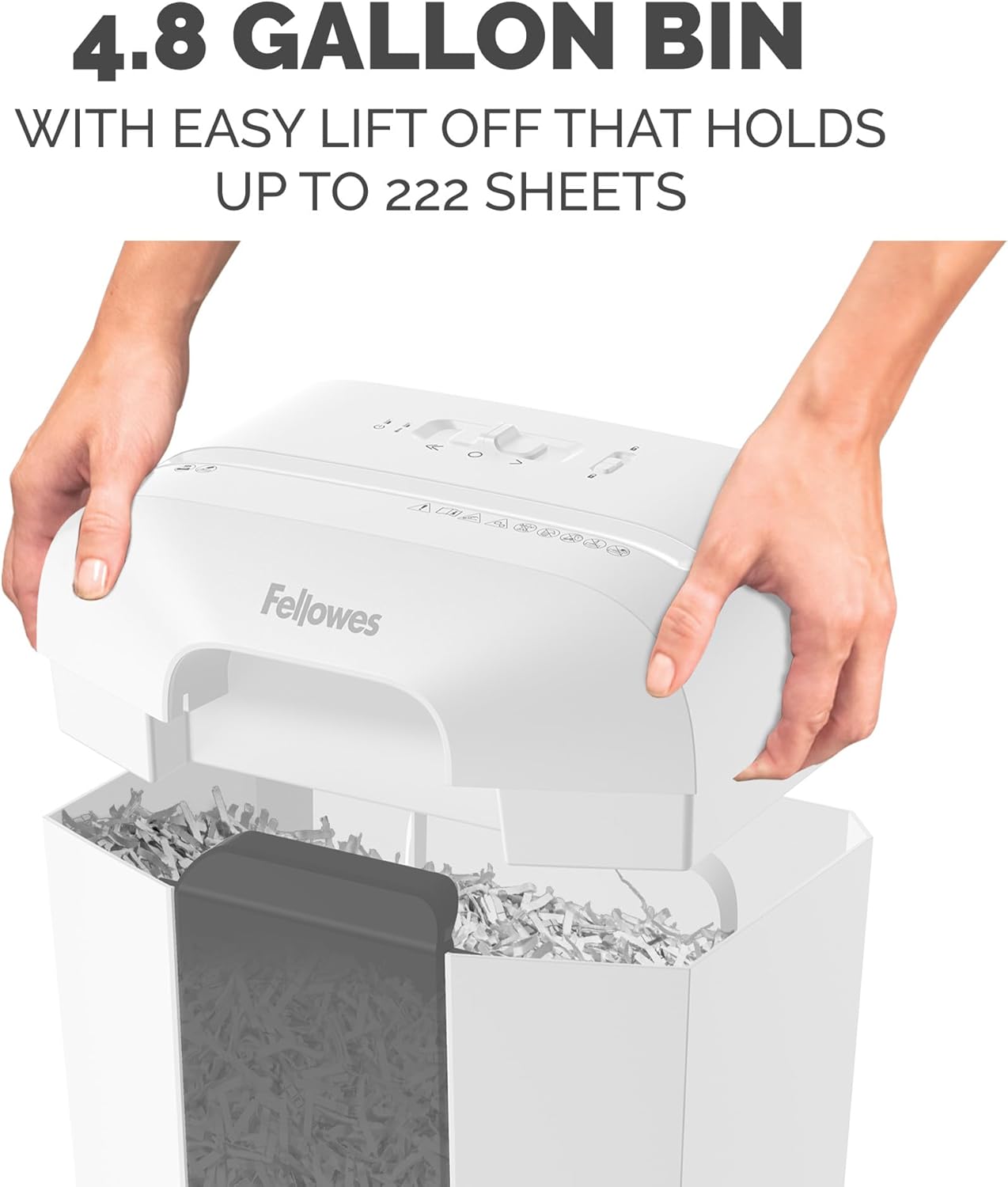 Fellowes Powershred LX75 11-Sheet Paper Crosscut Shredder (4405001), White (Used)
