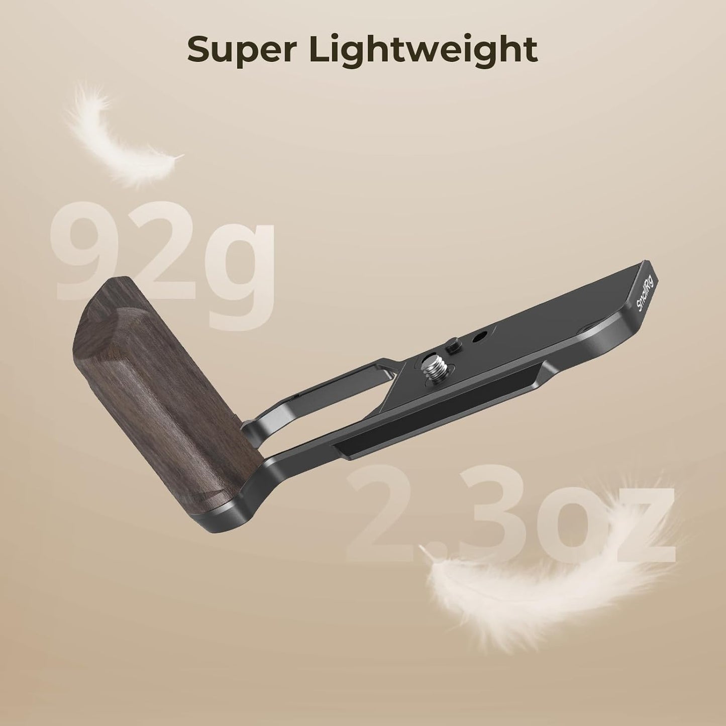 SMALLRIG Wooden Handgrip, L-Shape Grip Holder for Nikon Z f Camera, Black (Like New)