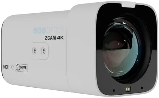 PTZOptics Studio 4K Camera 12x Zoom Bundle w/ LCD Monitor & Clamp Mount - White (Like New)