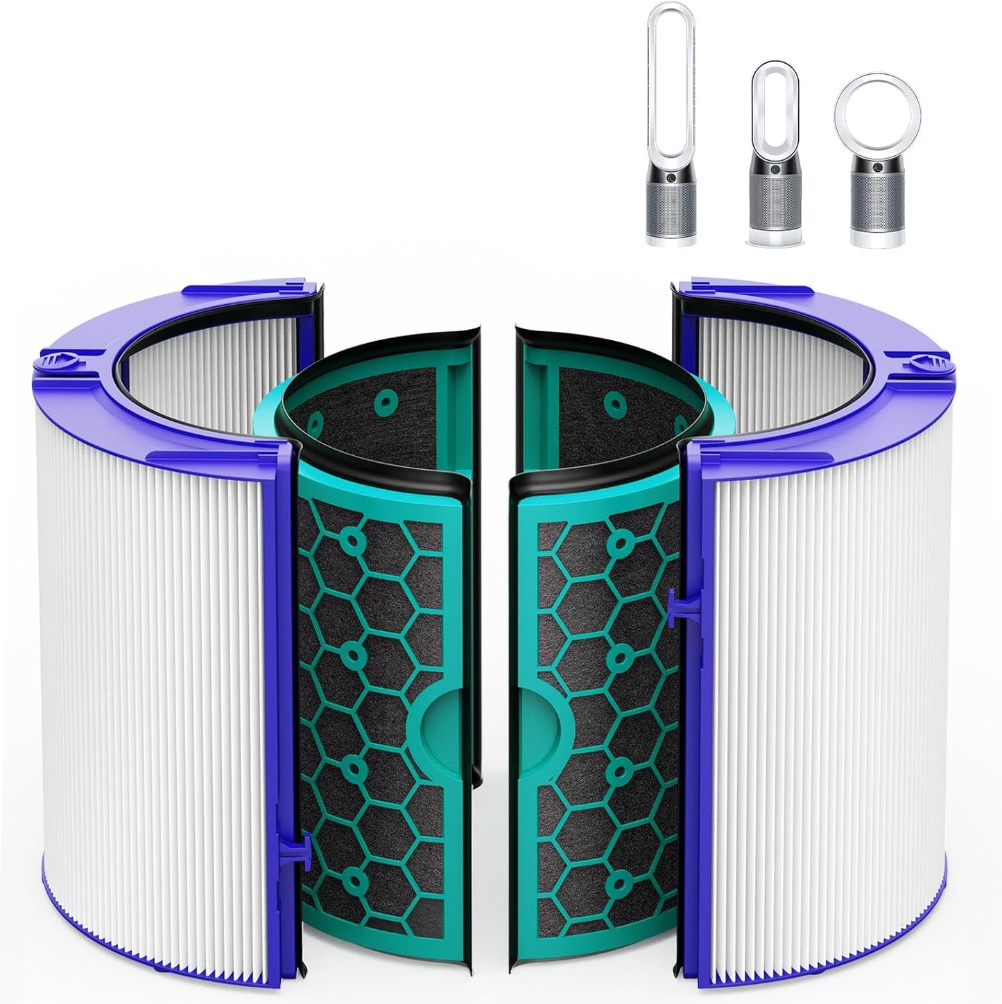 iSingo H13 HEPA & Carbon Replacement Air Filter Compatible for Dyson Purifier (New, Damaged Retail Box)