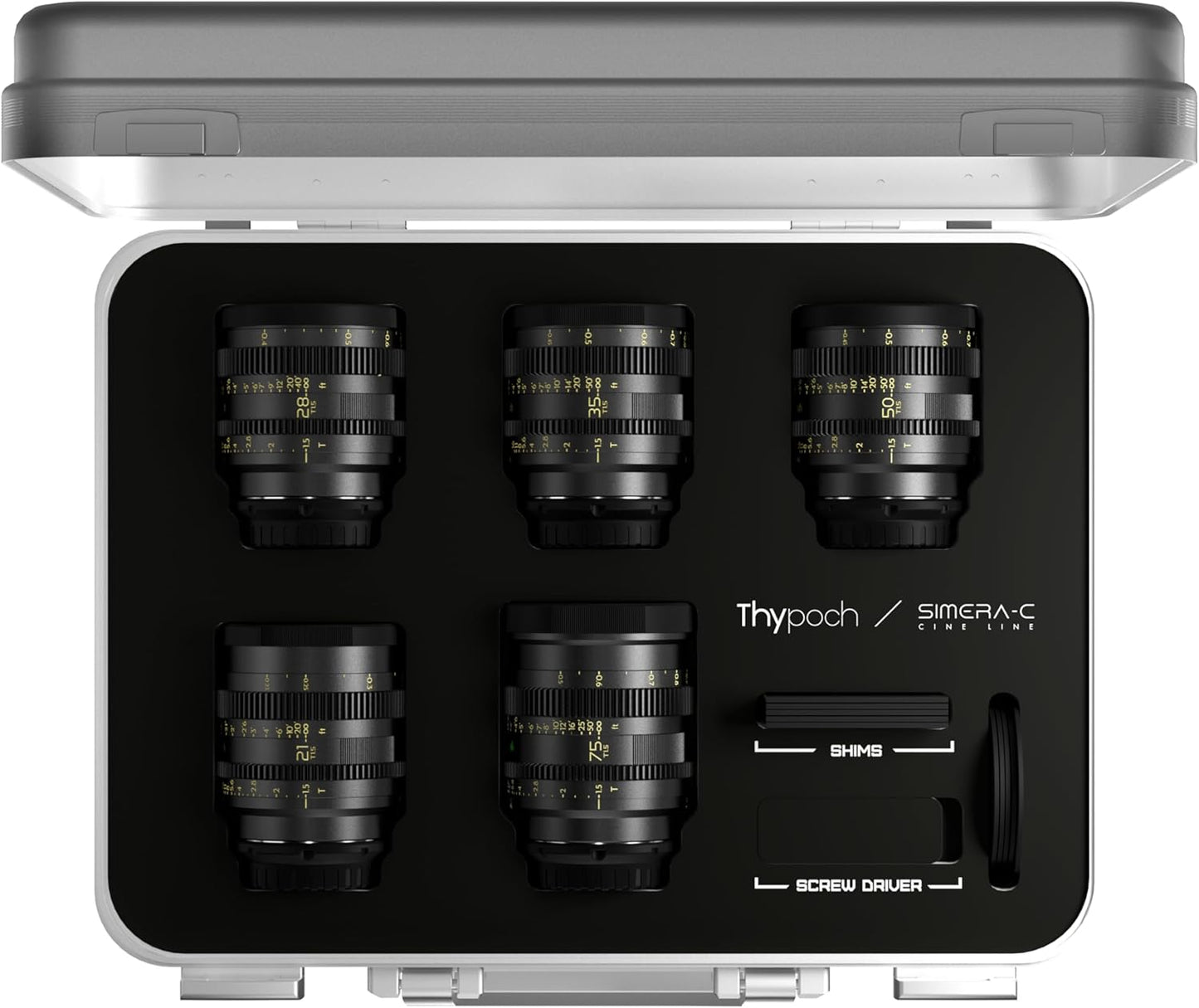 Thypoch Simera-C T1.5 Full-Frame Lens Kit for Sony E Mount, 21-75mm Prime Manual (Like New)
