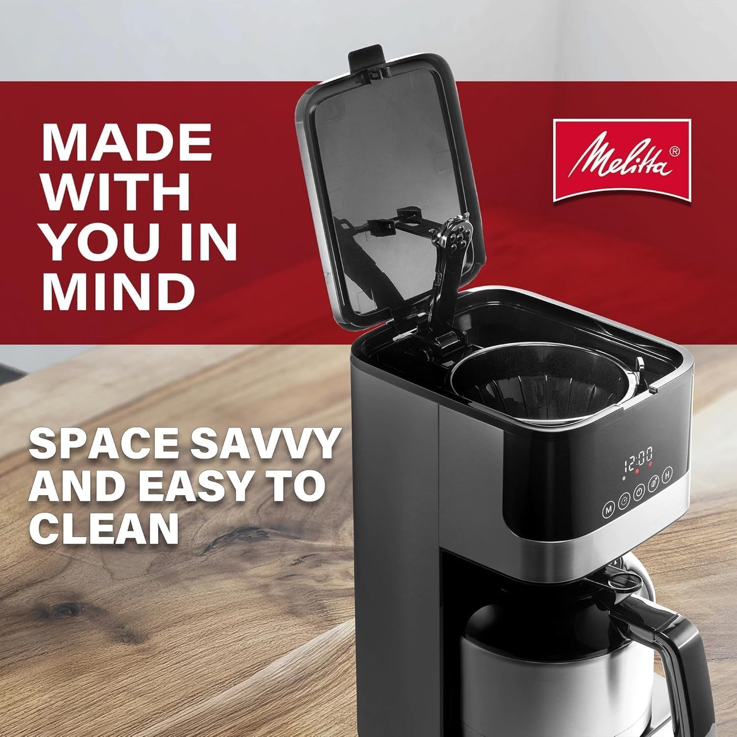 Melitta Aroma Tocco Thermal Drip Coffee Maker with 5-Pack Coffee Filters - Black (Used)