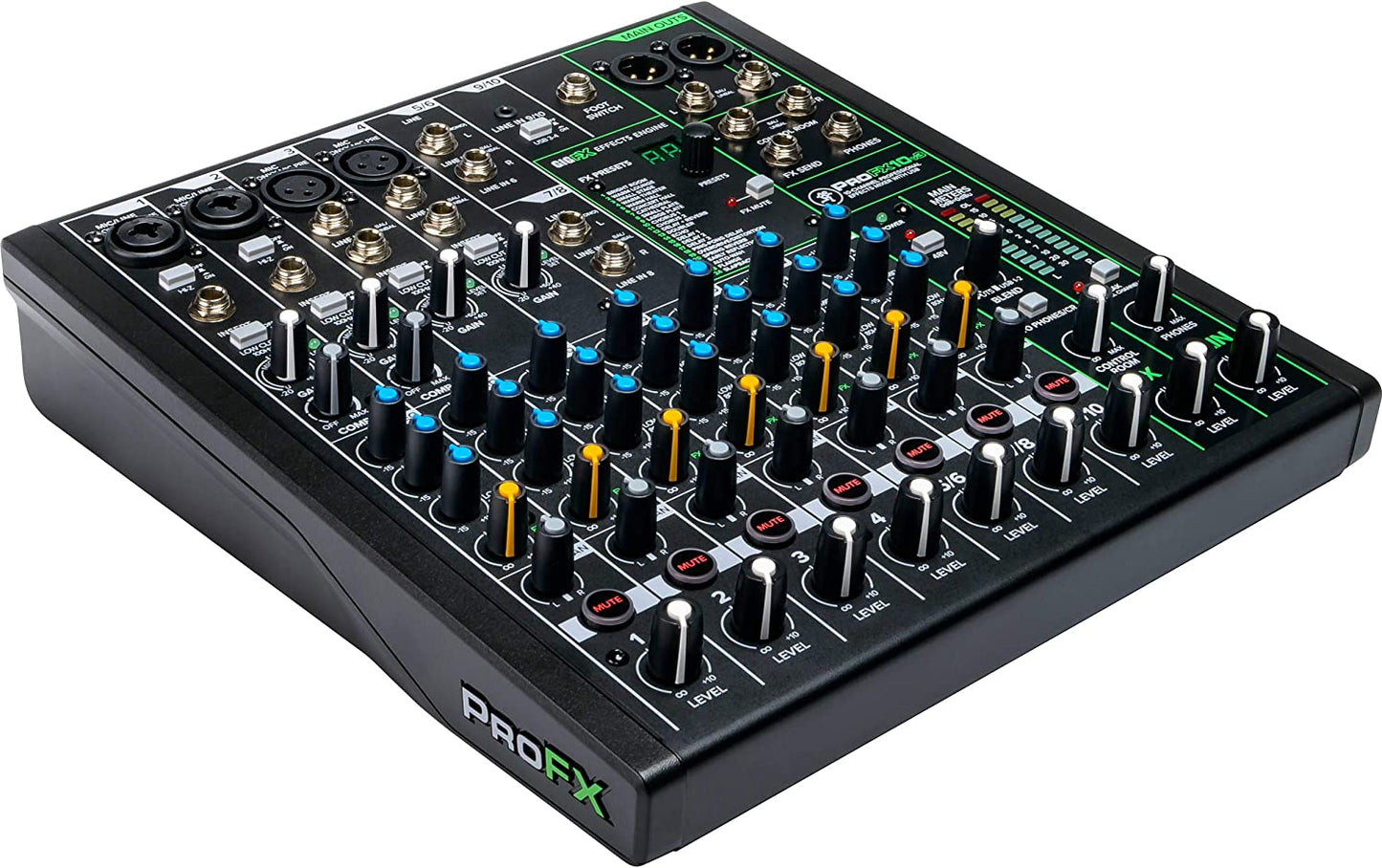 Mackie ProFX10v3 Series 10-Channel Professional Effects Mixer w/USB, Unpowered- (Used)