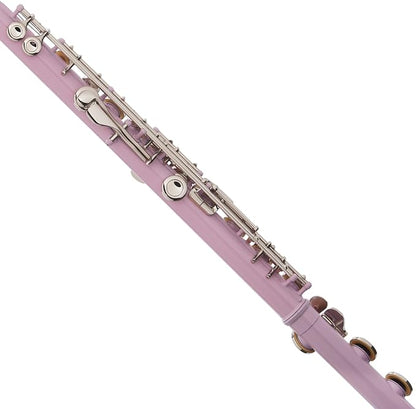 Mendini by Cecilio C Flute 16 Key Close Hole Beginner Kit with Case & Book, Pink (Used)