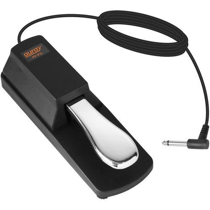 Auray FP-P1L Universal Piano-Style Sustain Pedal with Long 72" Cable – Chrome (Used, No Retail Box)