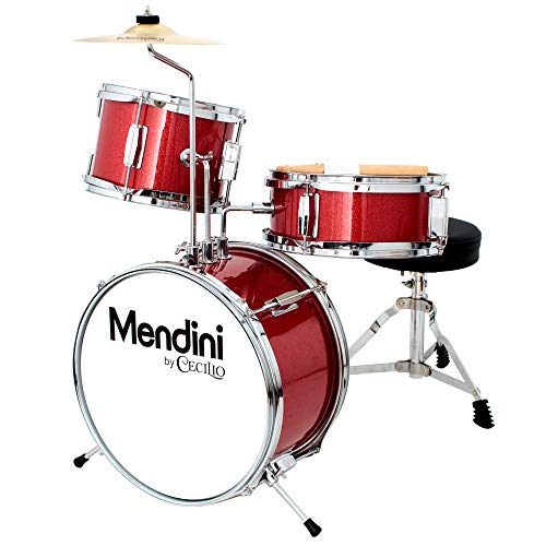 Mendini By Cecilio Kids Drum Set - Junior Kit w/ 4 Drums - Black Metallic (Used)