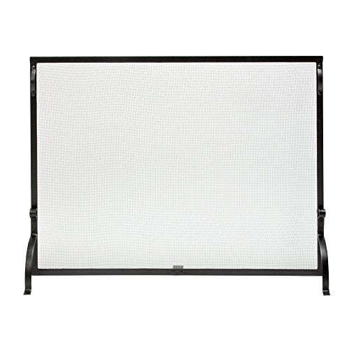 Uniflame S-1127 Medium Wrought Iron Sparkguard Single-Panel Fireplace Screen (Used)