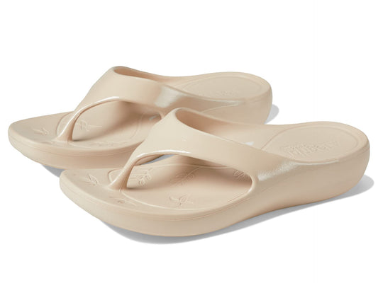 Alegria Ode Recovery Lightweight EVA Thong Sandal for Women, Sand Gloss, 5-5.5 M (Like New)