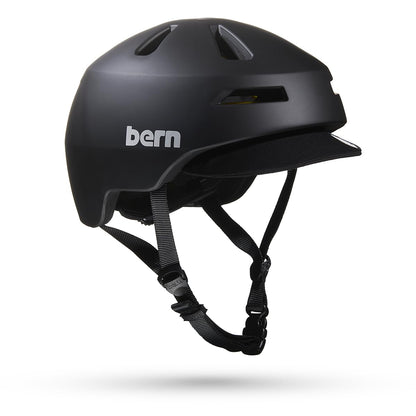 BERN Brentwood 2.0 Comfort Cycling Helmet for Adult, Matte Black w/Visor, Medium (Like New)