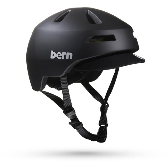 BERN Brentwood 2.0 Comfort Cycling Helmet for Adult, Matte Black w/Visor, Medium (Like New)