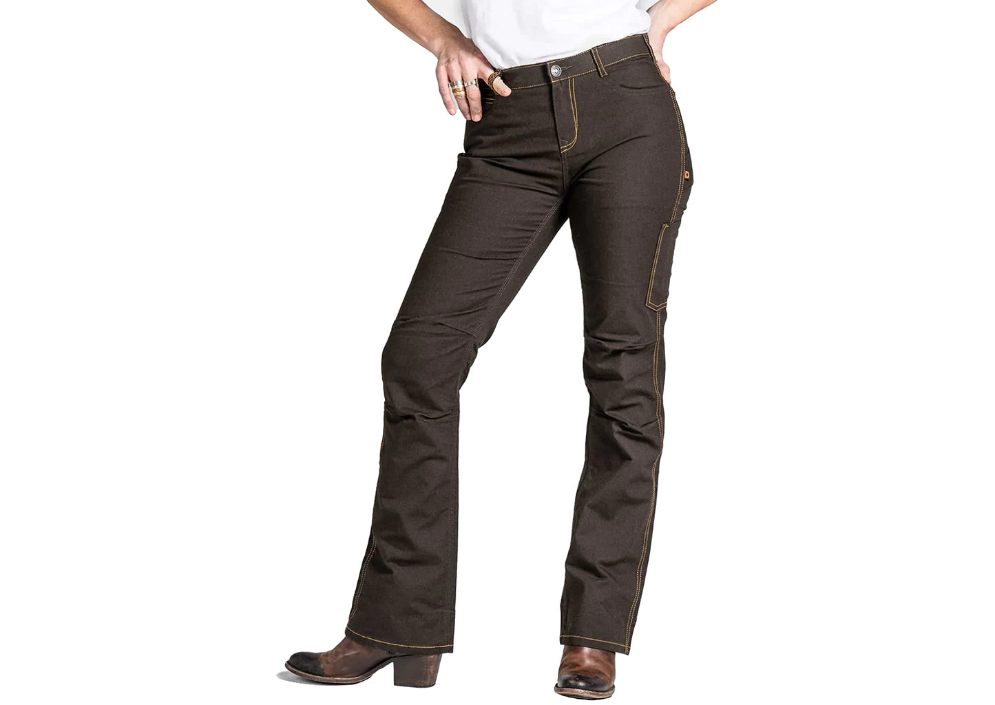 Dovetail Workwear DX Bootcut Cargo Pants for Women, 11 Functional Pockets (Like New)