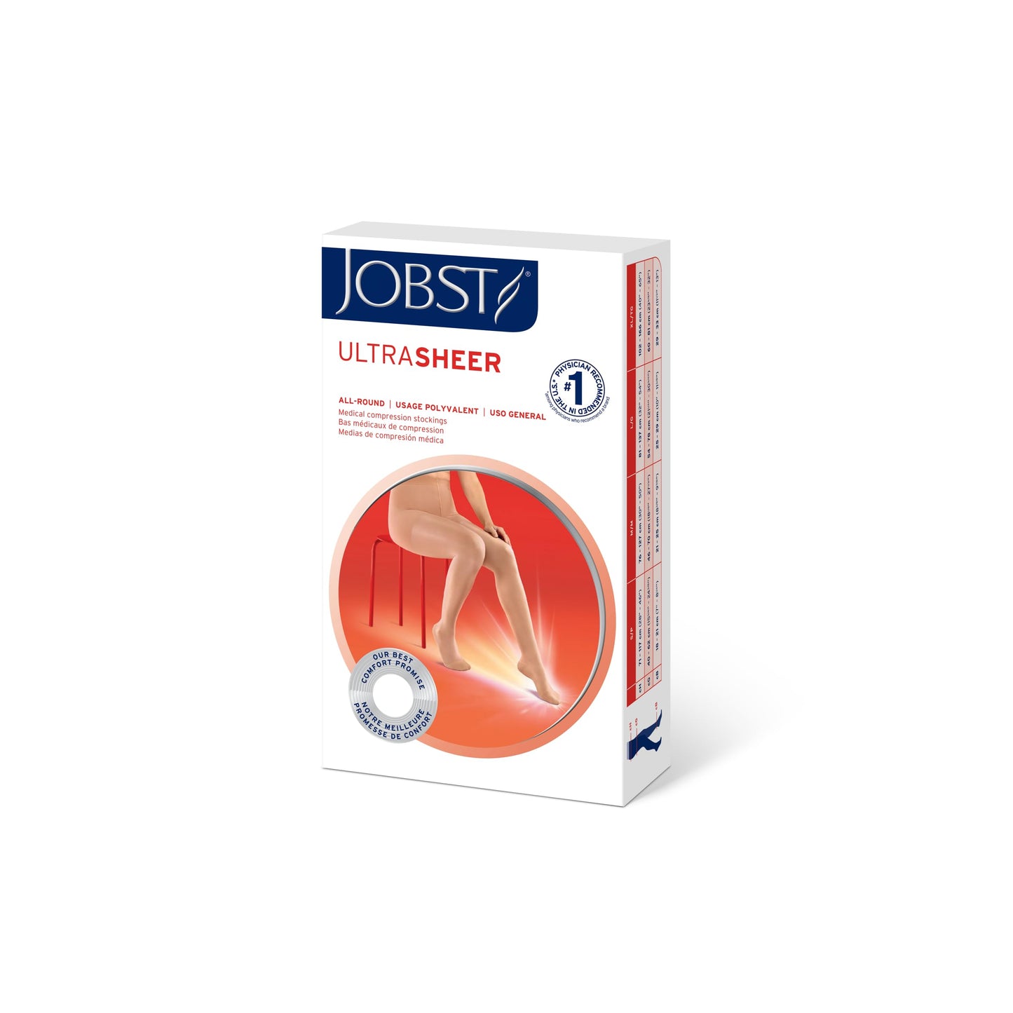 JOBST Ultrasheer Cotton Compression Stockings for Women, Closed Toe, Medical (Used)