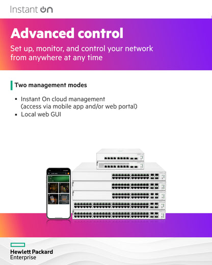 HPE Networking Instant On Switch Series 1930 48-Port Gb Smart-Managed Layer 2+ (Like New, Damaged Retail Box)
