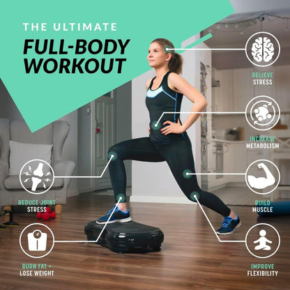 Bluefin Fitness Slim & Premium 3D Power Vibration Plate w/ Remote Control, Black (New)