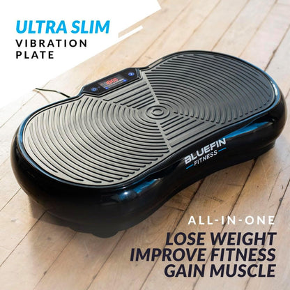 Bluefin Fitness Slim & Premium 3D Power Vibration Plate w/ Remote Control, Black (New)