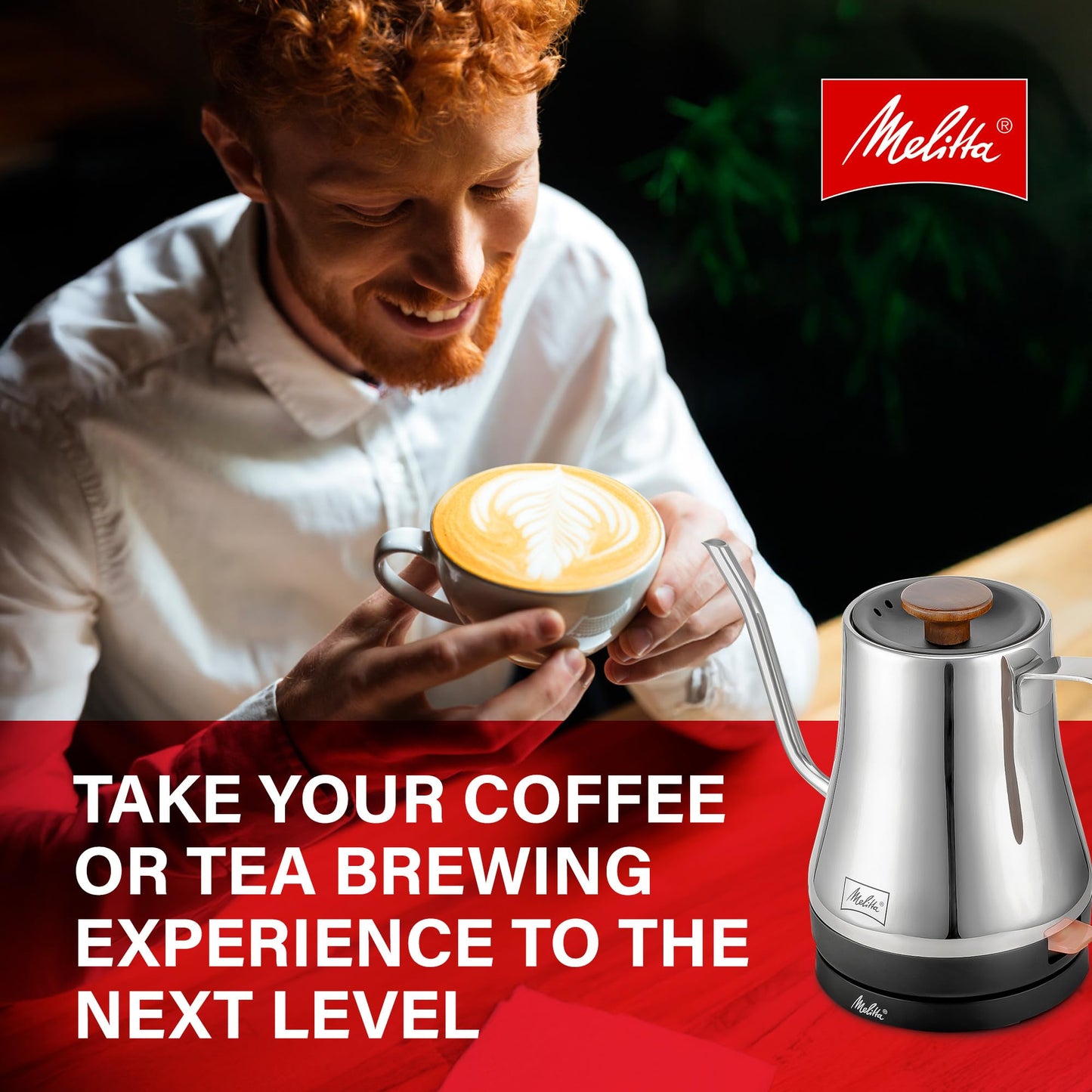 Melitta Precision Pour X Gooseneck Electric Kettle with Wooden Handle and Knob (Used)