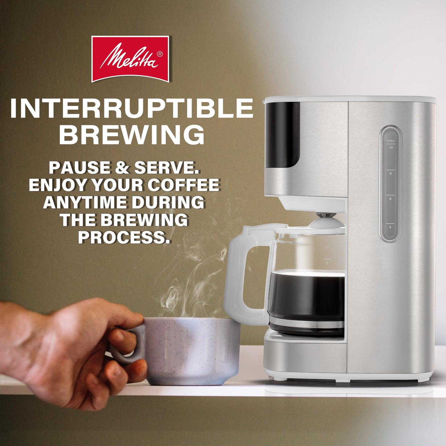 Melitta Aroma Tocco Glass Drip Programmable Coffee Maker, Touch Control Panel (Used)