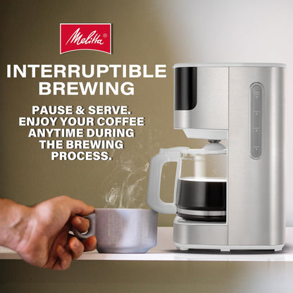 Melitta Aroma Tocco Glass Drip Programmable Coffee Maker, Touch Control Panel (Used)