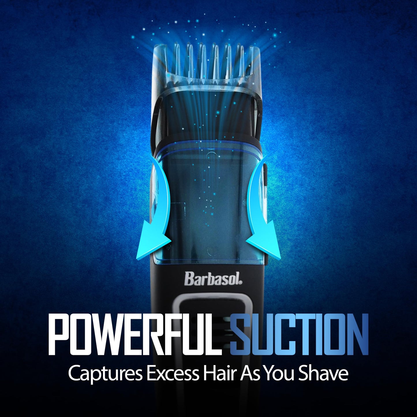 Barbasol Vacuum Trimmer Men, Cordless Vacuum Beard Trimmer & Hair Clippers (Like New)