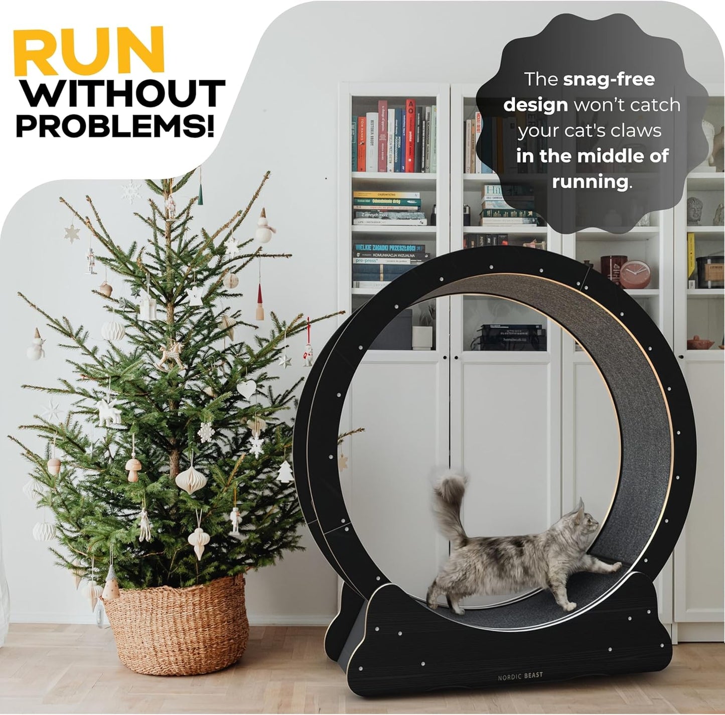 Nordic Beast Grey Replacement Carpet for Cat Exercise Wheel (139'' x 14.55'') ()