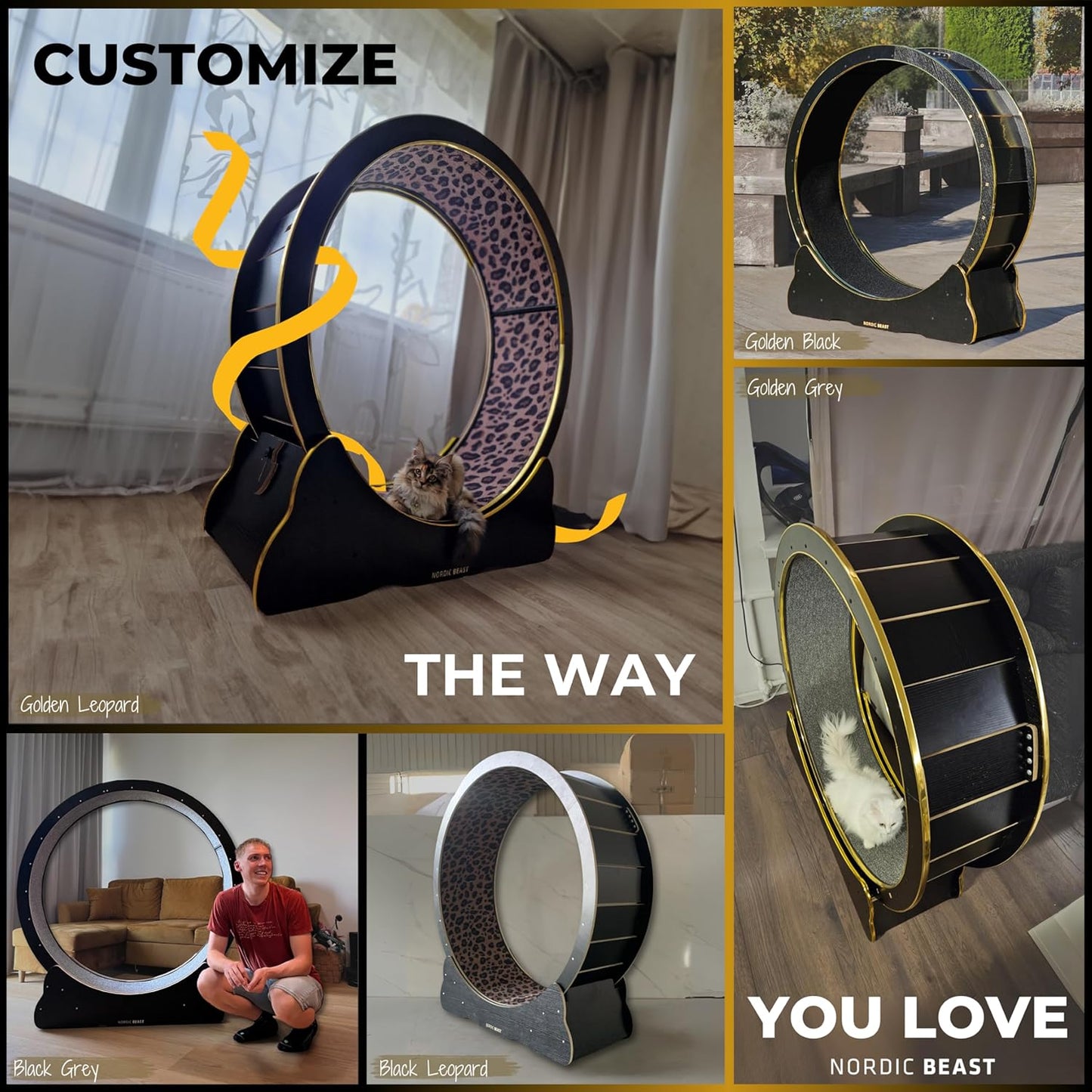 Nordic Beast Grey Replacement Carpet for Cat Exercise Wheel (139'' x 14.55'') ()